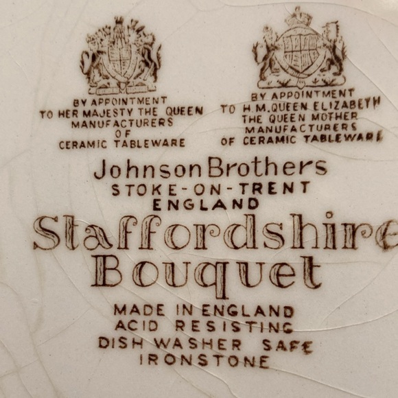 Staffordshire Bouquet Replacement 10” dinnerware.Made in England.Dishwasher safe - Picture 12 of 12